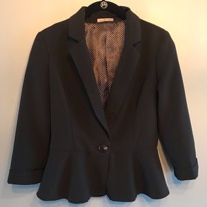 Black peplum blazer